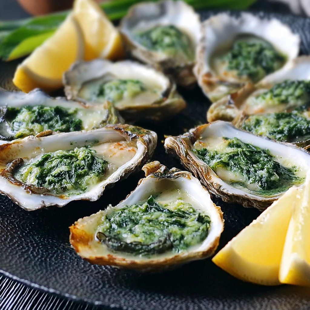 Irresistible Oysters Rockefeller Spinach Cheese Delight