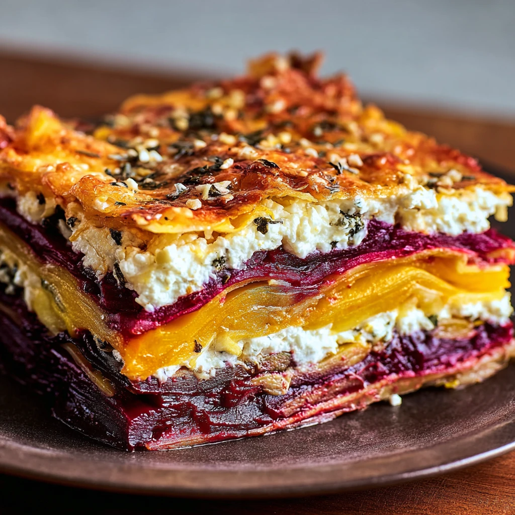 Irresistible Roasted Beet Goat Cheese Lasagna Recipe