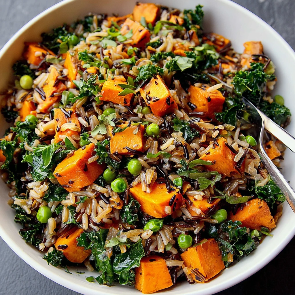 Irresistible Sweet Potato Kale Wild Rice Pilaf Recipe