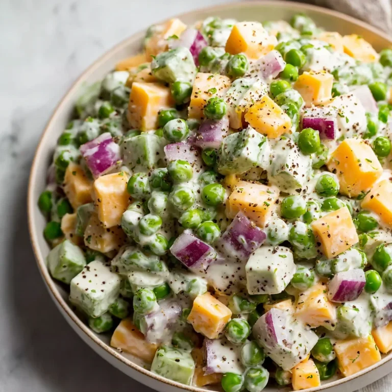 Homemade Mayo Pea Salad