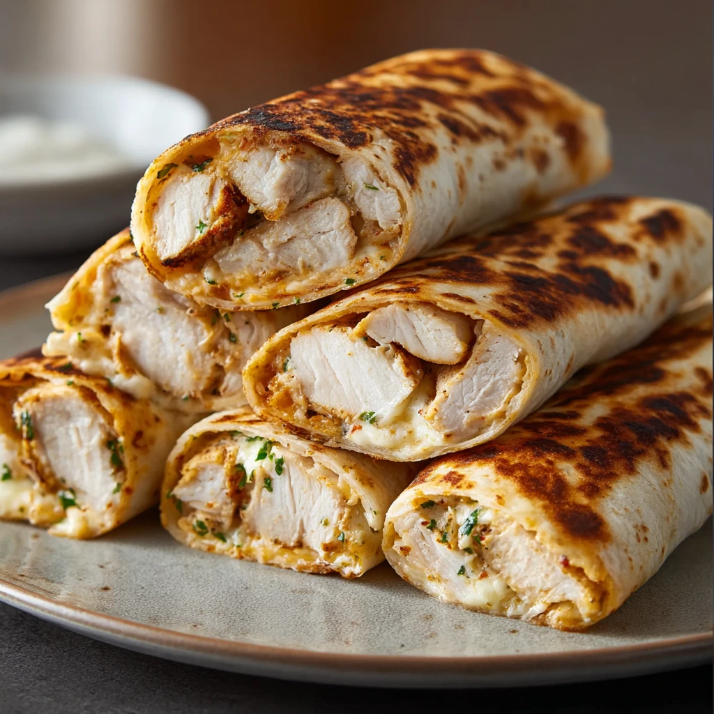 Cheesy Garlic Chicken Wrap Recipe Best Cheesy Garlic Chicken Wrap How To Make A Cheesy Garlic Chicken Wrap Cheesy Garlic C...