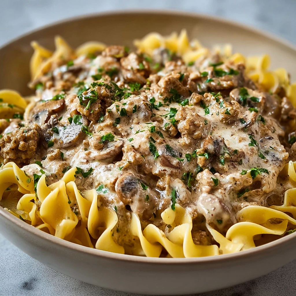 Ground Turkey Stroganoff